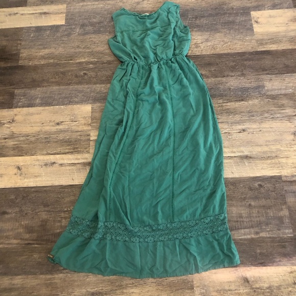 Matilda Jane Women’s Green Large Down In The Valley Sleeveless Lace Maxi Dress - Picture 6 of 7